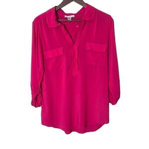 Dalia Collection Flowey Collared Top